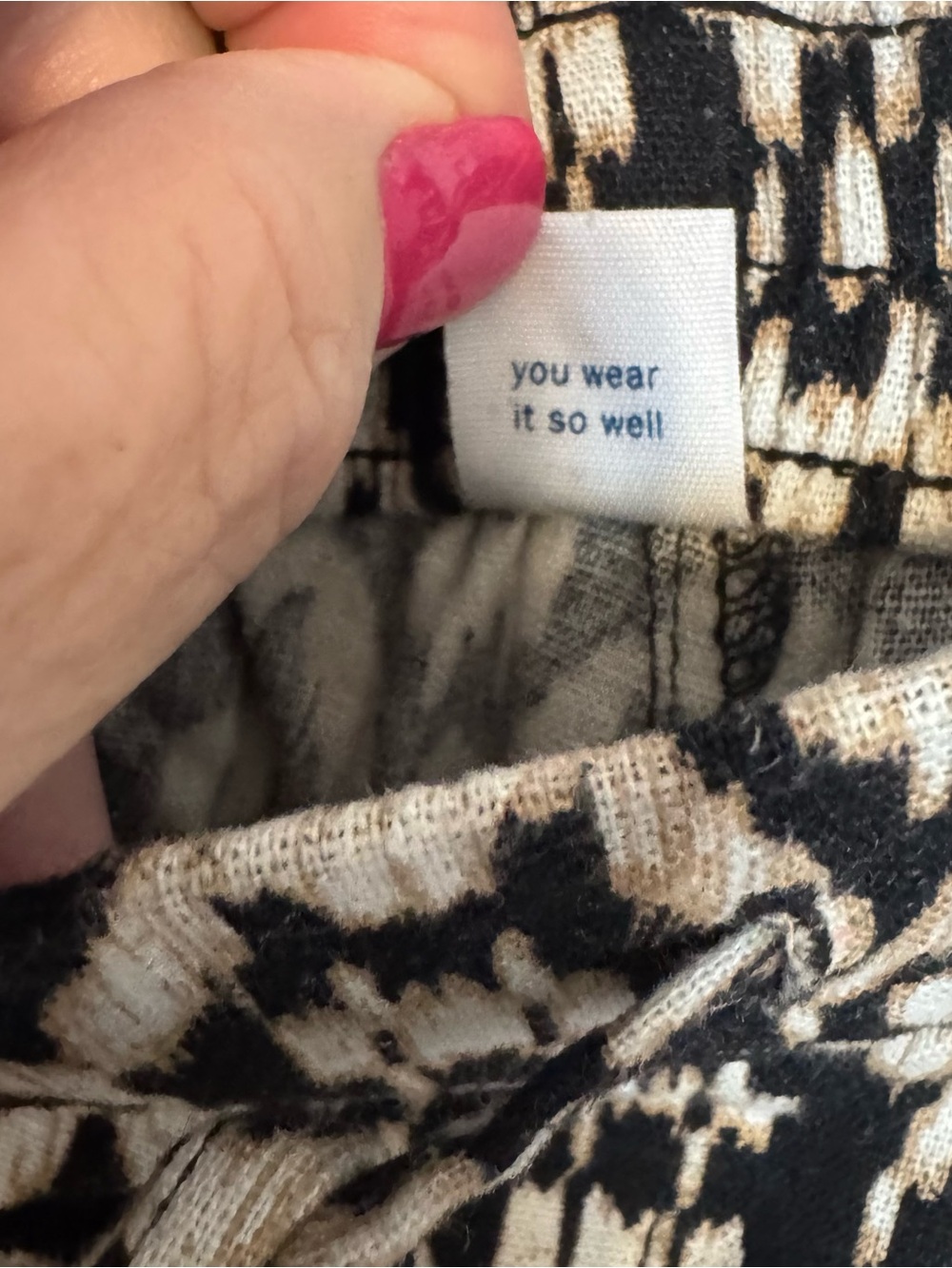 NWT Old Navy Geometric Print Linen Blend Summer Ankle Pants MEDIUM #T - Picture 8 of 12